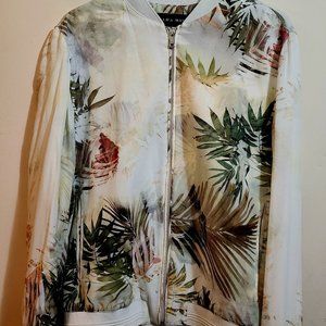 ZARA MAN FLORAL PRINTED BOMBER JACKET Medium